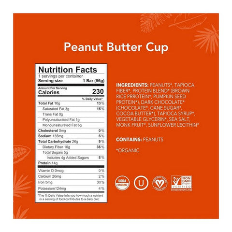 Aloha, Peanut Butter Cup Protein Bar, 1.98 Oz Aloha