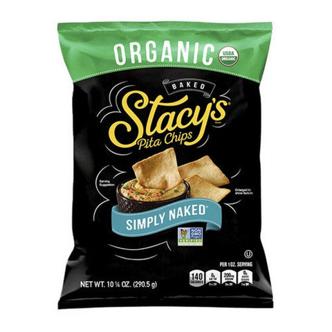 Stacys Pita Chips, Organic Simply Naked Pita Chips, 10.25 Oz(Case Of 10) Stacys Pita Chips