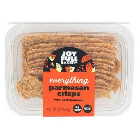 Joyfull Bakery, Everything Parmesan Cheese Crisps, 3 Oz(Case of 8) Joyfull Bakery