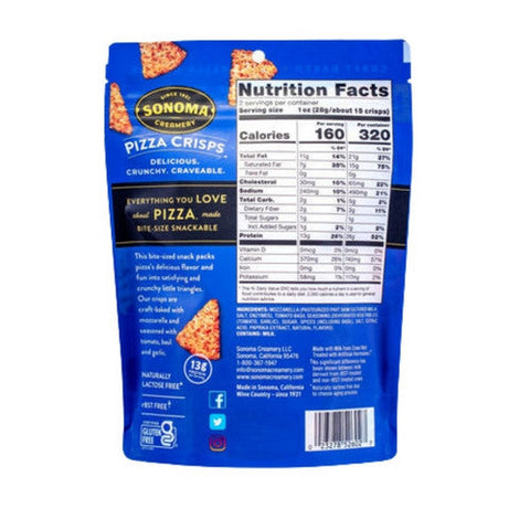 Sonoma Creamery, Tomato Basil Pizza Crisps, 2 Oz(Case Of 6) Sonoma Creamery