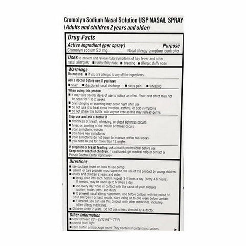 Healthguard, Cromolyn Sodium Nasal Solution, 0.88 Oz Healthguard