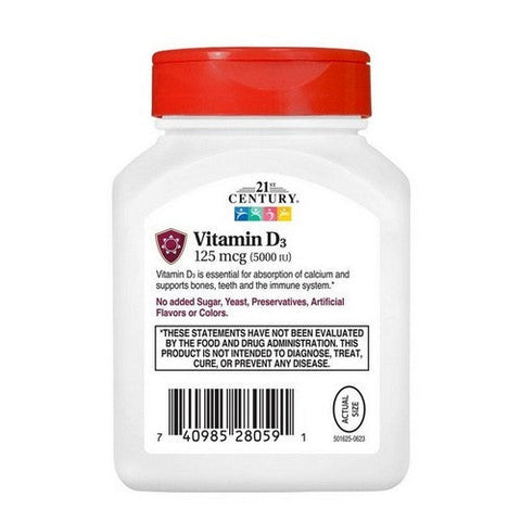 21st Century, Vitamin 400 IU, 125 Mcg, 110 Softgels 21st Century