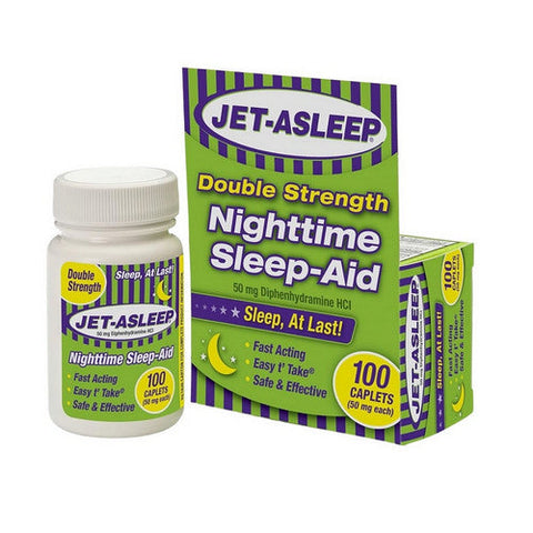 Jet-Alert, Double Strength Nighttime Sleep Aid, 100 Caps Jet-Alert