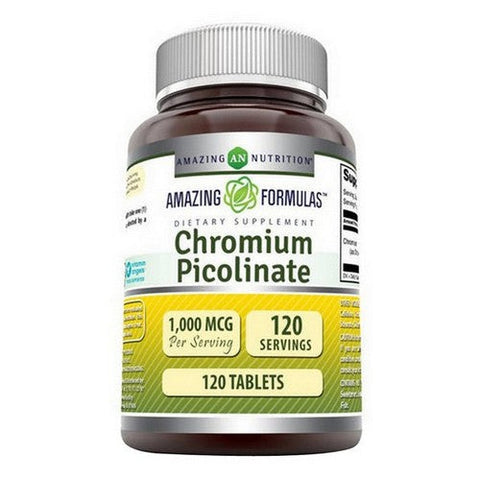 Amazing Nutrition, Amazing Formulas Chromium Picolinate, 1000 Mcg, 1000 Mcg Amazing Nutrition