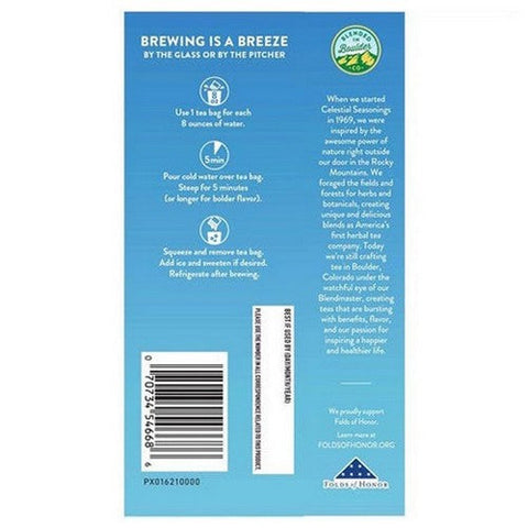 Celestial Seasonings, Cold Brew Iced Tea Black Tea Raspberry, 18 Bags Celestial Seasonings