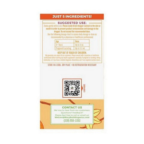 MaryRuth's, Organic Orange Vanilla Vitamin C Liquid Drops, 1 Oz MaryRuth's