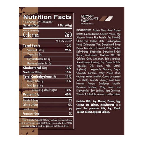 Pure Protein, Meal Replacement Bar German Chocolate Cake, 12 Count Pure Protein