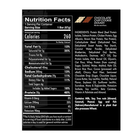 Pure Protein, Meal Replacement Bar Chocolate Chip Cookie Dough, 12 Count Pure Protein