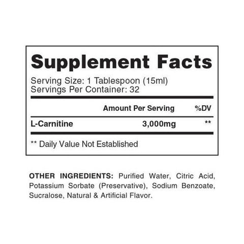 Gaspari Nutrition, Liquid Carnitine 3000 Blue Raspberry, 16 Oz Gaspari Nutrition
