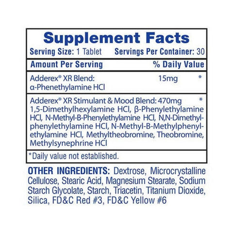 HI-TECH PHARMACEUTICALS, Adderex XR, 30 Tabs HI-TECH PHARMACEUTICALS