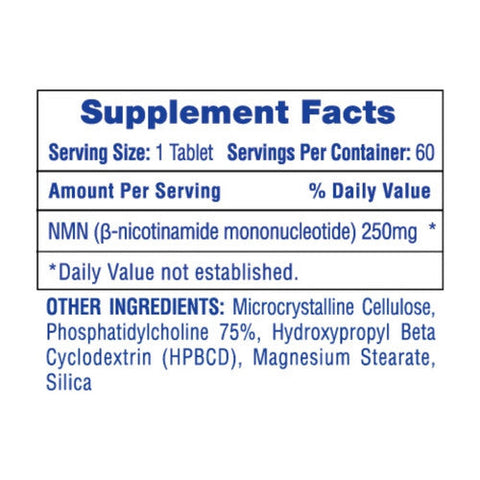 HI-TECH PHARMACEUTICALS, NMN (Nicotinamide Mononucleotide), 60 Tabs HI-TECH PHARMACEUTICALS