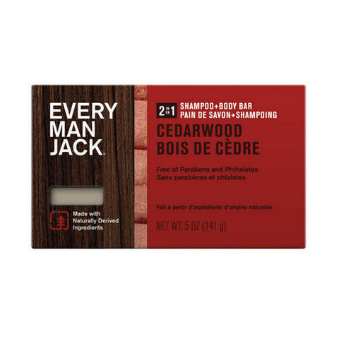 Every Man Jack, Every Man Jack Shampoo And Body Bar Cedarwood, 5 Oz Every Man Jack