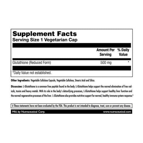 Kal, L-Glutathione, 30 Count Kal