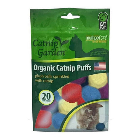 Multipet, Multipet Organic Catnip Garden Puffs, 20 Pack