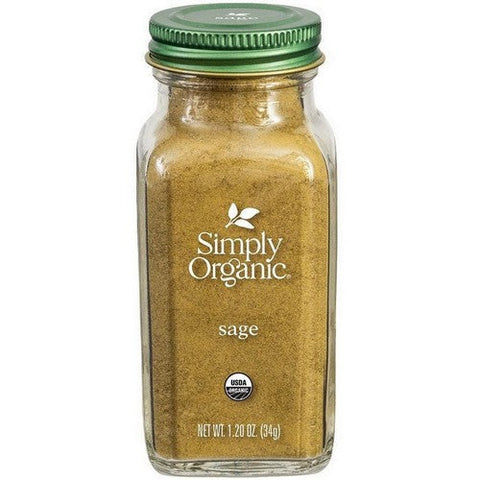 Simply Organic, Organic Sage Leaf Ground, 1.20 Oz