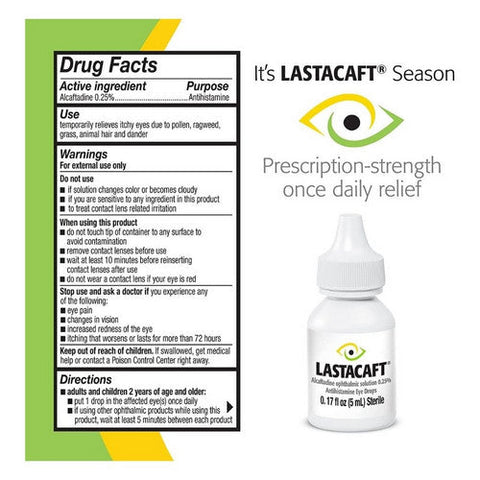 Lastacaft, Eye Allergy Itch Relief Drops, 5 Ml Lastacaft