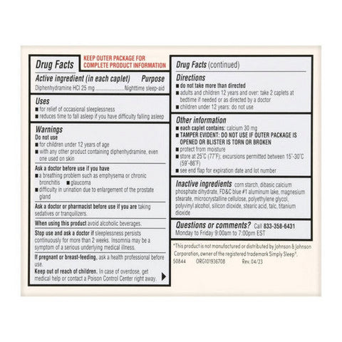 Foster And Thrive, Nighttime Sleep-Aid Diphenhydramine Hcl, 25 Mg, 24 Caps Foster And Thrive