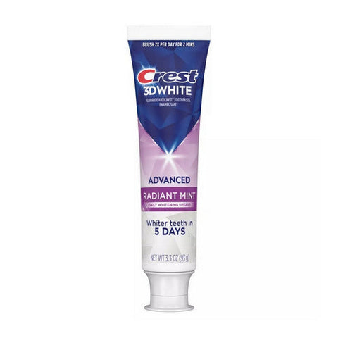 Crest, 3D White Fluoride Anticavity Toothpaste Radiant Mint, 3.3 Oz Crest