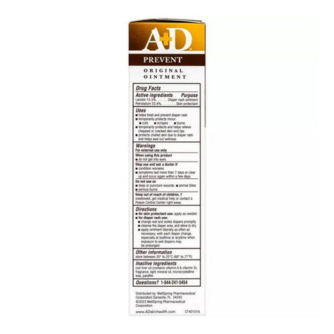 A+D, Prevent And Heal Diaper Rash Ointment & Skin Protectant Original, 4 Oz A+D