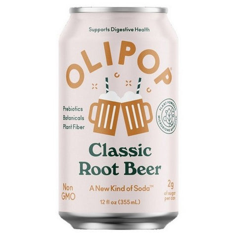 Olipop, Sparkling Tonic Classic Root Beer Can, 12 Oz (Case Of 12) Olipop