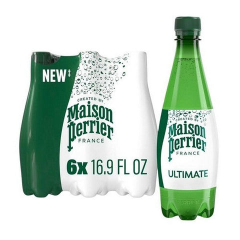 Maison Perrier, Sparkling Water Unflavored, 16.9 Oz X 6 Count (Case Of 4)