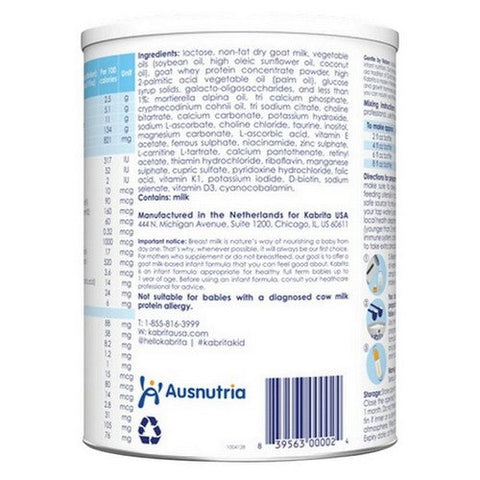Kabrita, Goat Milk-Based Infant Formula With Iron 0-12 Months, 28 Oz (Case Of 6) Kabrita