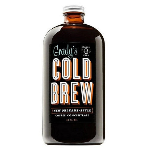 Gradys Cold Brew, Coffee Concentrate New Orleans Style, 32 Oz (Case Of 6) Gradys Cold Brew
