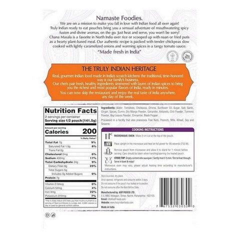 Truly Indian, Chana Masala Vegan, 13 Oz (Case Of 6) Truly Indian