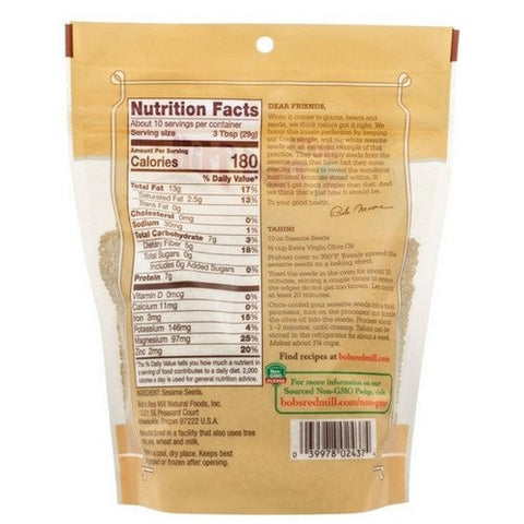 Bobs Red Mill, Sesame Seeds White, 10 Oz (Case Of 5) Bobs Red Mill