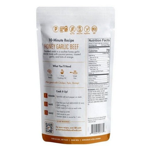 Kevins Natural Foods, Honey Garlic Sauce, 7 Oz (Case Of 12) Kevins Natural Foods