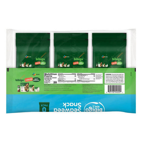 Bibigo, Sea Salt Flavor Seaweed Snacks, 0.16 Oz X 6 Count (Case Of 6) Bibigo