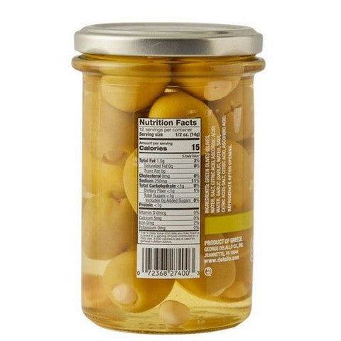 Delallo, Garlic Stuffed Olives, 5.8 Oz (Case Of 6) Delallo