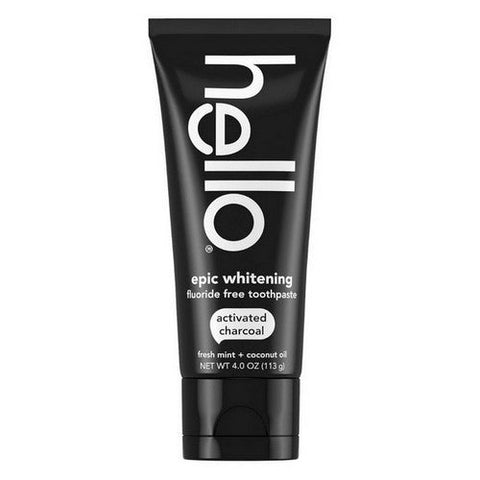 Hello Products, Llc, Toothpaste Activated Charcoal Whitening Fluoride Free, 4 Oz (Case Of 6) Hello Products, Llc