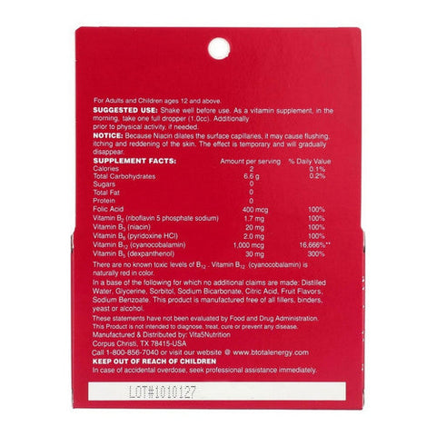 Sublingual, Sublingual B Total Energy Liquid, 2 oz Sublingual