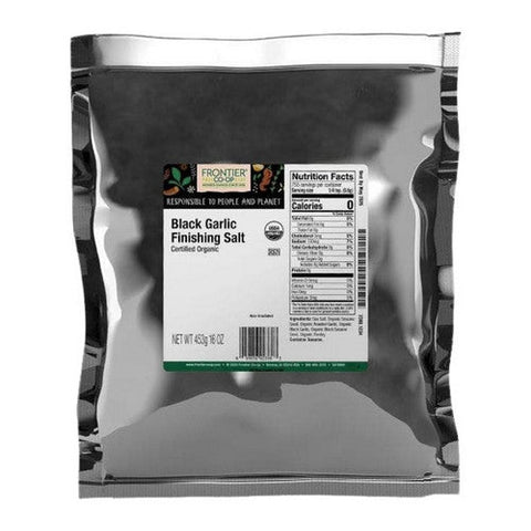 Frontier Coop, Organic Black Garlic Finishing Salt, 1 Lb Frontier Coop