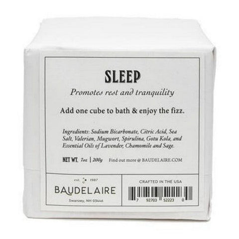 Baudelaire, Sleep Bath Effervescent Cube, 7 Oz Baudelaire