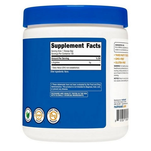 Nutricost, L-Arginine Unflavoured, 250 Grams Nutricost