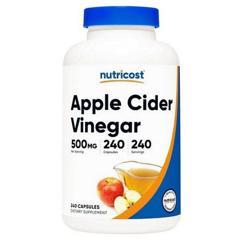 Nutricost, Apple Cider Vinegar Capsules, 500 Mg, 240 COunt Nutricost