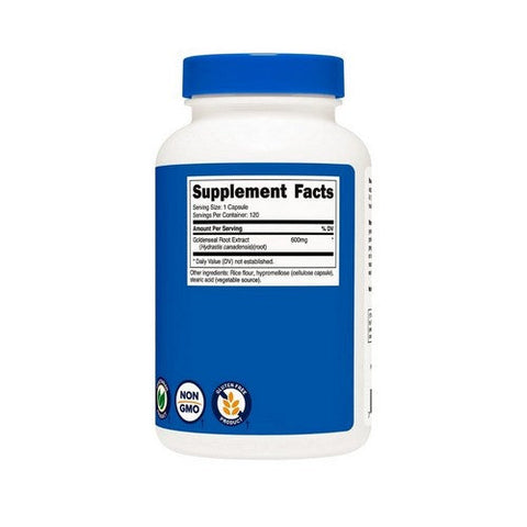Nutricost, Goldenseal Root Capsules, 600 Mg, 120 Count Nutricost