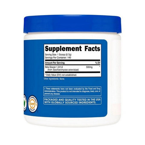 Nutricost, Beta Glucan 1,3/1,6 Unflavoured, 100 Grams Nutricost