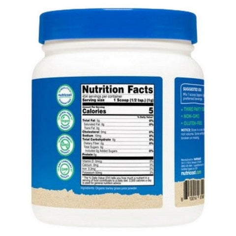 Nutricost, Organic Barley Grass Juice Powder, 1 Lb Nutricost
