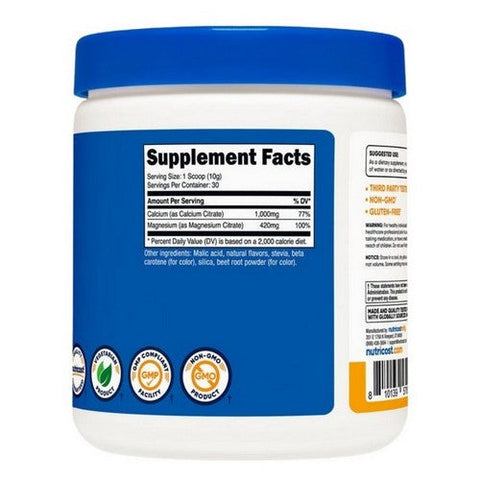 Nutricost, Calcium Citrate Magnesium Citrate Powder Peach Mango, 1000 Mg/420 Mg, 30 Serving Nutricost
