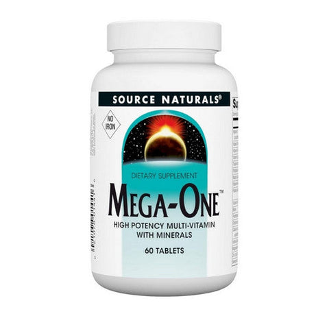 Mega-One Multi-Vitamin Iron Free 60 Tabs by Source Naturals