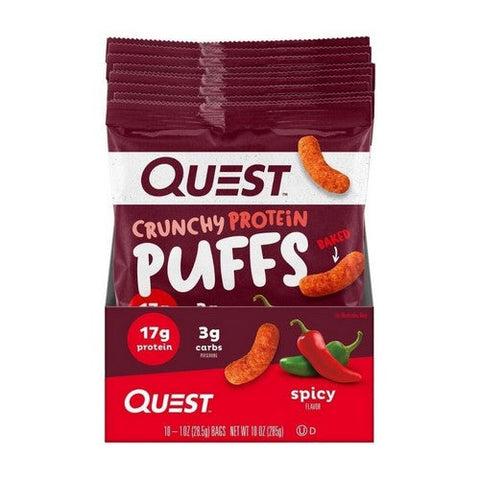 Quest Nutrition, Spicy Crunchy Protein Puffs, 1 Oz (Pack Of 10) Quest Nutrition