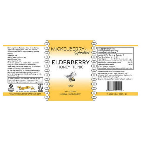 Mickelberry Gardens, Elderberry Honey Tonic, 8 Oz Mickelberry Gardens