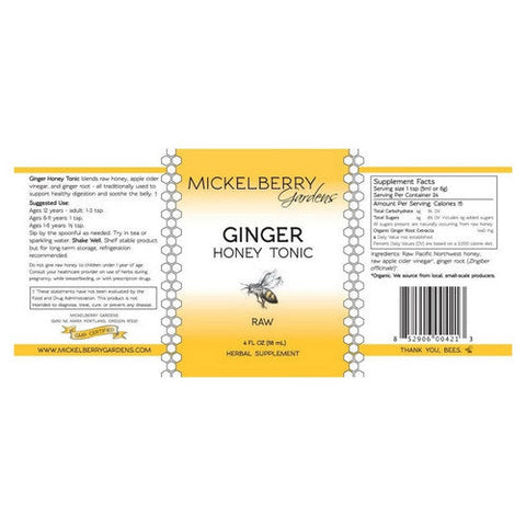 Mickelberry Gardens, Ginger Honey Tonic, 4 Oz Mickelberry Gardens
