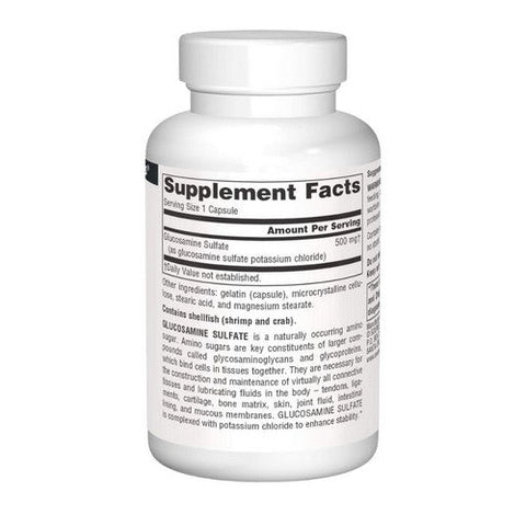 Source Naturals, Glucosamine Sulfate Sodium Free, 500 Mg, 60 Tabs Source Naturals