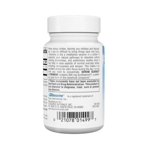 Source Naturals, L-Theanine, 200 mg, 60 Tabs Source Naturals