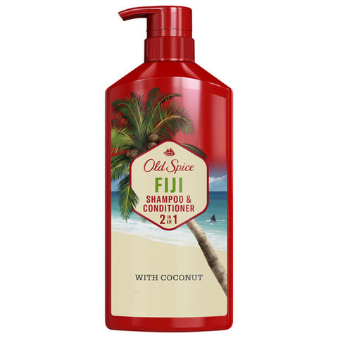 Fiji 2 In 1 Shampoo and Conditioner for Men 21.9 Oz (Case Of 4) by Old Spice