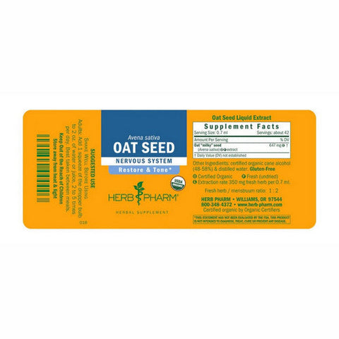 Herb Pharm, Oat Seed, 4 Oz Herb Pharm